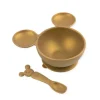 Bumkins - Conjunto de primeira alimentação de silicone Disney - Dourado