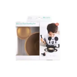Bumkins - Conjunto de primeira alimentação de silicone Disney - Dourado
