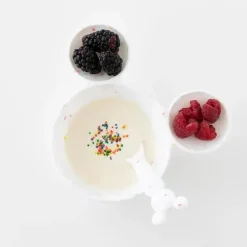 Bumkins - Conjunto de primeira alimentação de silicone com baunilha do Mickey Mouse