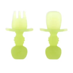 Bumkins - Conjunto de Utensílios para Bebês, Mastigadores de Silicone, Geléia Verde