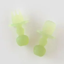 Bumkins - Conjunto de Utensílios para Bebês, Mastigadores de Silicone, Geléia Verde
