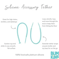 Bumkins - Cordões para acessórios de silicone azul
