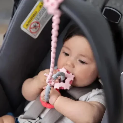 Bumkins - Correntes para acessórios de silicone rosa