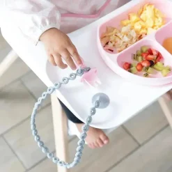Bumkins - Correntes para acessórios de silicone cinza