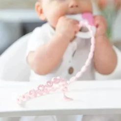 Bumkins - Correntes para acessórios de silicone rosa