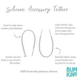 Bumkins - Correntes para acessórios de silicone cinza