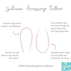 Bumkins - Correntes para acessórios de silicone rosa