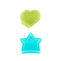 Bumkins - Dippers de silicone para bebês, anexados a tigelas, pratos e pratos, 2 unidades, Aqua Jelly