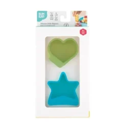 Bumkins - Dippers de silicone para bebês, anexados a tigelas, pratos e pratos, 2 unidades, Aqua Jelly