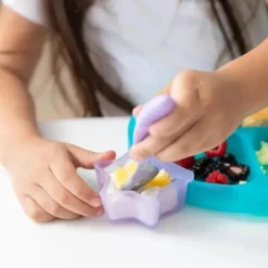 Bumkins - Dippers de silicone para bebês, para tigelas, pratos e pratos, pacote com 2, geléia magenta