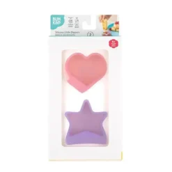 Bumkins - Dippers de silicone para bebês, para tigelas, pratos e pratos, pacote com 2, geléia magenta