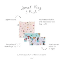 Bumkins - Disney Princess 3Pk Snack Bag