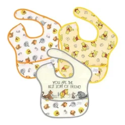 Bumkins - Disney Superbib, 3 Pk, Ursinho Pooh e amigos