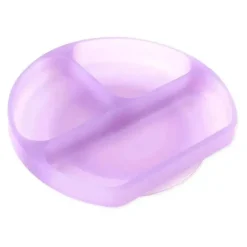 Bumkins - placa de sucção para crianças e bebês, prato de silicone dividido, geléia roxa