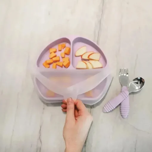 Bumkins - Placas de sucção para bebês e crianças, lavanda