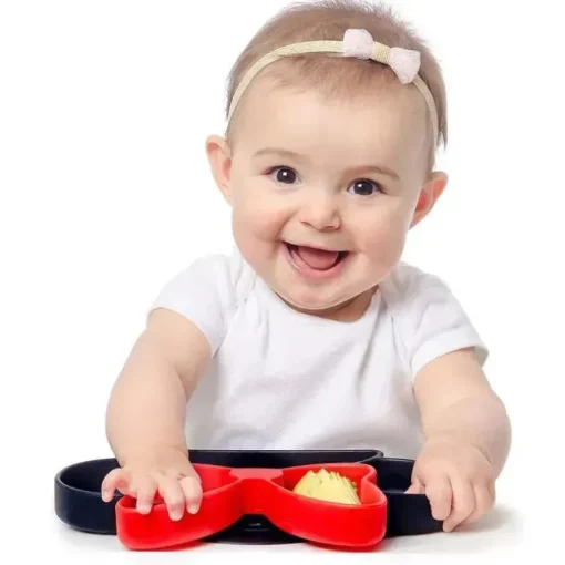 Bumkins - Prato com alça de silicone Minnie Mouse