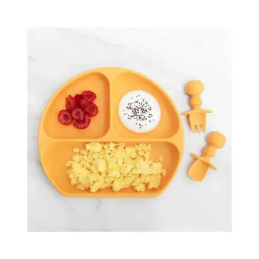 Bumkins - Prato de silicone - Prato de bebê - Tangerina