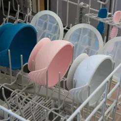 Bumkins - Primeiro conjunto de alimentação de silicone com tampa e colher, rosa
