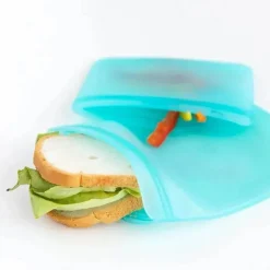 Bumkins - Saco reutilizável plano de silicone 2 unidades, azul