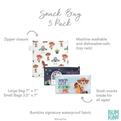 Bumkins - Sacola de lanche reutilizável Disney Toy Story 3Pk