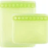 Bumkins - Sacos reutilizáveis ​​de silicone para sanduíches e lanches, sálvia verde
