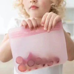 Bumkins - Sacos reutilizáveis ​​de silicone para sanduíches e lanches, sálvia verde