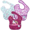 Bumkins - SuperBib 3 Pack, Unicórnio/Arco-íris