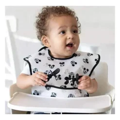 Bumkins Disney Mickey Mouse Chewtensils de silicone para criança em preto