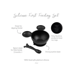 Bumkins- Disney Silicone First Feeding Set - Preto