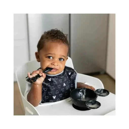 Bumkins- Disney Silicone First Feeding Set - Preto