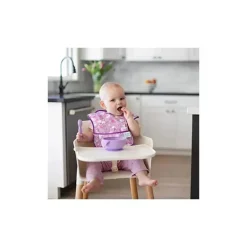 Bumkins silicone primeiro conjunto de alimentação com tampa e colher, lavanda