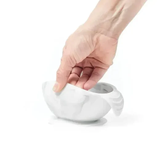 Bumkins silicone primeiro conjunto de alimentação com tampa e colher, mármore