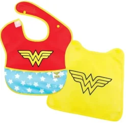Bumkins Superbib Com Capa, Dc Mulher Maravilha