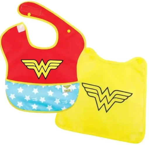 Bumkins Superbib Com Capa, Dc Mulher Maravilha