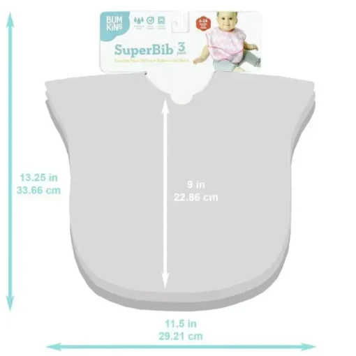Bumkins SuperBib 3-Pack, selvagem e grátis/aquarela/pinceladas