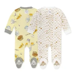 Burts Bees - 2 unidades de receita de muffin de banana e Wavy Check Sleep &amp; Play, limonada