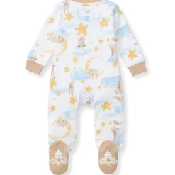 Burts Bees - Baby Boy Stardust Bunnies Sleep & Play, Cloud