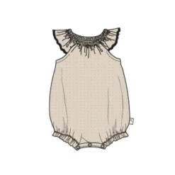 Burts Bees - Baby Girl Dotted Muslin Bubble Fossil
