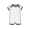Burts Bees - Baby Girl Rib Stripe Romper Mint Tea