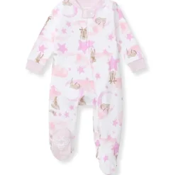 Burts Bees - Baby Girl Stardust Bunnies Sleep & Play, Crocus