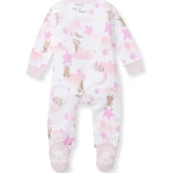 Burts Bees - Baby Girl Stardust Bunnies Sleep & Play, Crocus