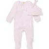 Burts Bees - Baby Girl Sweet Rib Jumpsuit Set, Sweet Lavender