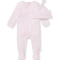 Burts Bees - Baby Girl Sweet Rib Jumpsuit Set, Sweet Lavender