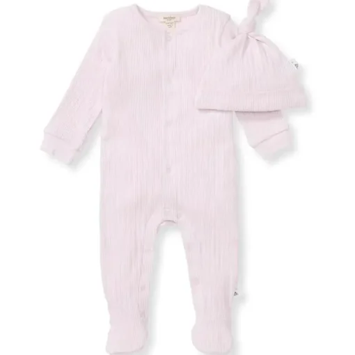 Burts Bees - Baby Girl Sweet Rib Jumpsuit Set, Sweet Lavender