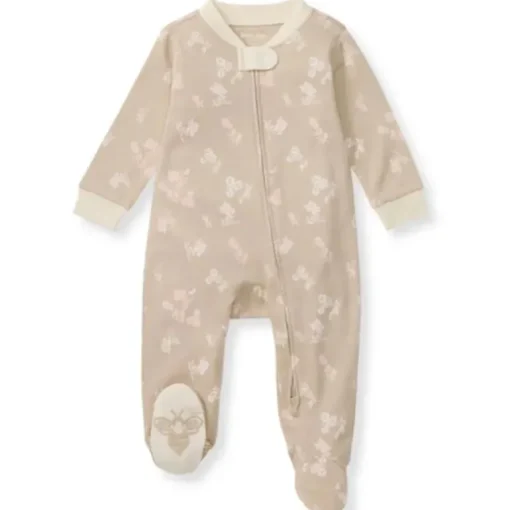 Burts Bees - Baby Girl Whimsical Floral Sleep & Play, Hummus