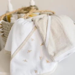 Burt's Bees - Baby Hooded Towels, Absorbent Knit Terry, Oatmel