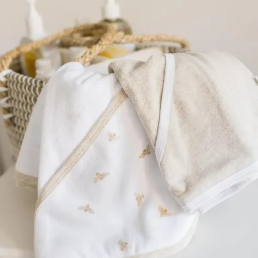 Burt's Bees - Baby Hooded Towels, Absorbent Knit Terry, Oatmel