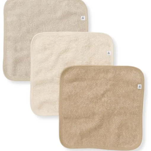 Burt's Bees - Baby Infant Washcloths, 100% Organic Cotton, Knit Terry, 3Pk, Oat