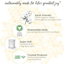Burt's Bees - Baby Infant Washcloths, 100% Organic Cotton, 3Pck, Oatmel