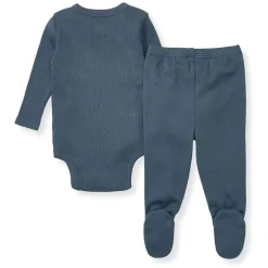 Burts Bees - Baby Unisex Wrap Front Bodysuit Set, Underwater